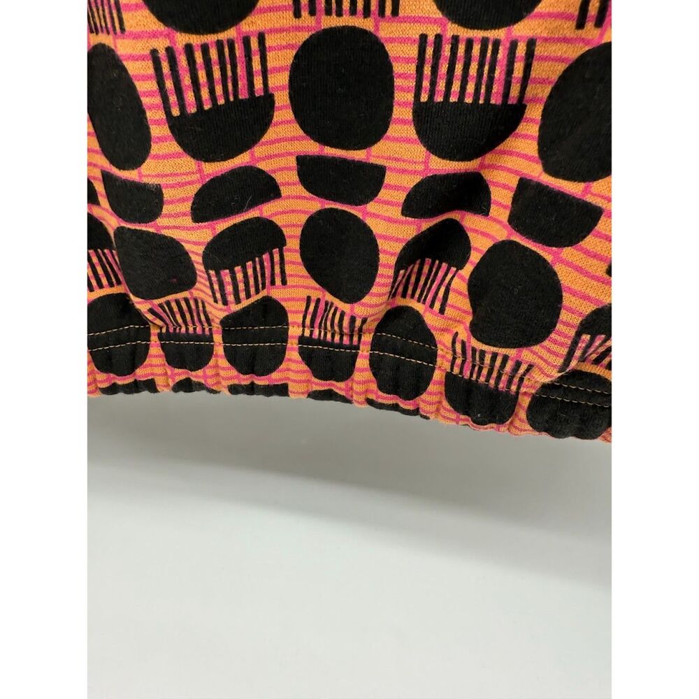 Target Women's Size Medium Black and Orange Patterned Hoodie Pullover - Picture 2 of 7